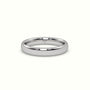 Chunky Profile Carved Classic "Her" Wedding Band — White Gold