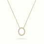 Initial "O" Diamond Necklace - 18k Gold — Yellow Gold