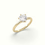 Solitaire Round 6 Prong Splendor Diamond Ring — Yellow Gold