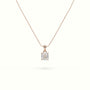 Ascher Cut Solitaire Diamond Pendant — Rose Gold