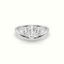 Oval Diamond Solitaire Bypass Engagement Ring — White Gold