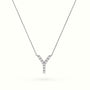 Initial "Y" Diamond Necklace - 18k Gold — White Gold