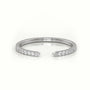Round Cut Diamond Open Pave Setting Designer Ring — White Gold