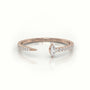 Marquise Cut Diamond 2 Prongs Open Pave Setting Ring — Rose Gold