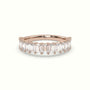 Emerald Cut Diamond Wedding Ring — Rose Gold