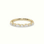 Marquise And Round Diamond Half Eternity Wedding Ring — Yellow Gold