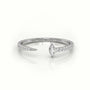 Marquise Cut Diamond 2 Prongs Open Pave Setting Ring — White Gold