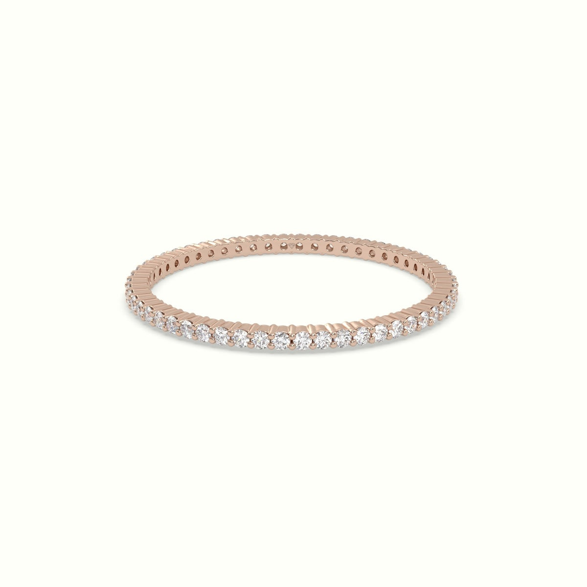 Classic Round Cut Diamond Eternity Ring — Rose Gold