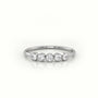 Round Cut Diamond Bezel Setting Designer Ring — White Gold