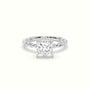 Princess Cut Diamond Solitaire Engagement Ring — White Gold