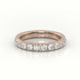 Round-Cut Diamonds Scallop Setting Eternity Wedding Band — Rose Gold
