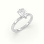 Pear Cut Hidden Halo Engagement Ring — White Gold
