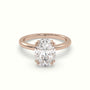 Oval Cut Diamond Solitaire Engagement Ring — Rose Gold