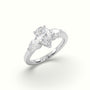 Pear Diamond Trilogy Ring — White Gold