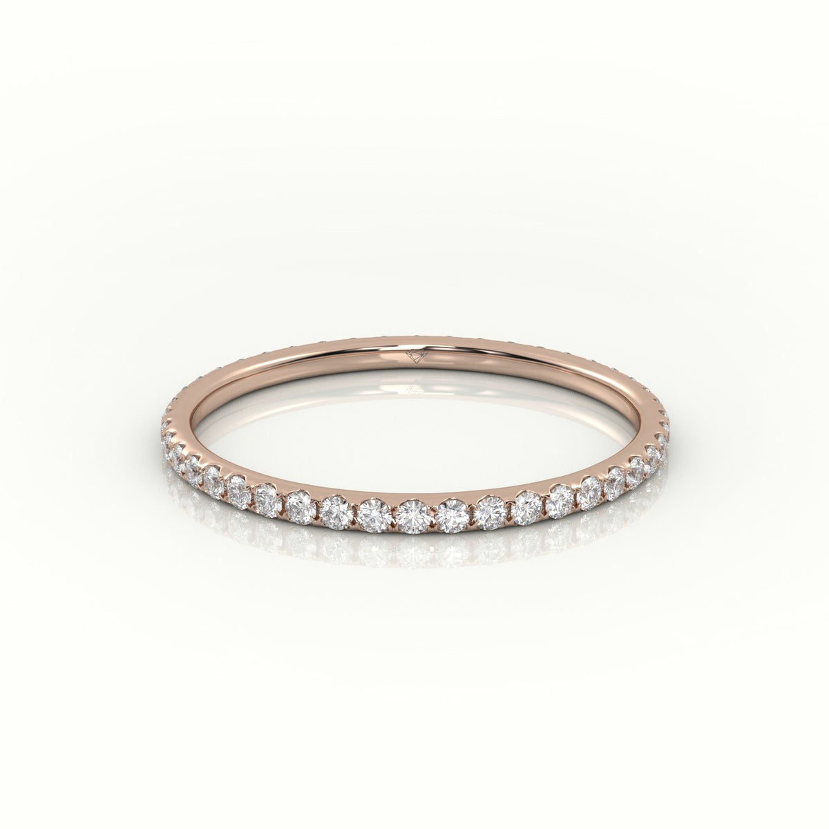 Round Diamonds Eternity Diamond Wedding Band — Rose Gold
