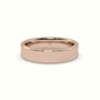D Shape Court Profile Women'S Wedding Band — Rose Gold