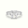Radiant Cut Trilogy Engagement Ring — White Gold