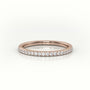 Round Cut Diamonds Scallop-Setting Eternity Wedding Band — Rose Gold