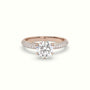 Round Cut Pave Engagement Ring — Rose Gold