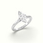 Marquise Solitaire Diamond Engagement Ring — White Gold