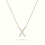 Initial "X" Diamond Necklace - 18k Gold — Yellow Gold
