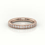 Round-Cut Diamonds Channel Setting Eternity Wedding Band — Rose Gold