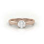 Round Cut Diamond Solitaire Ring — Rose Gold
