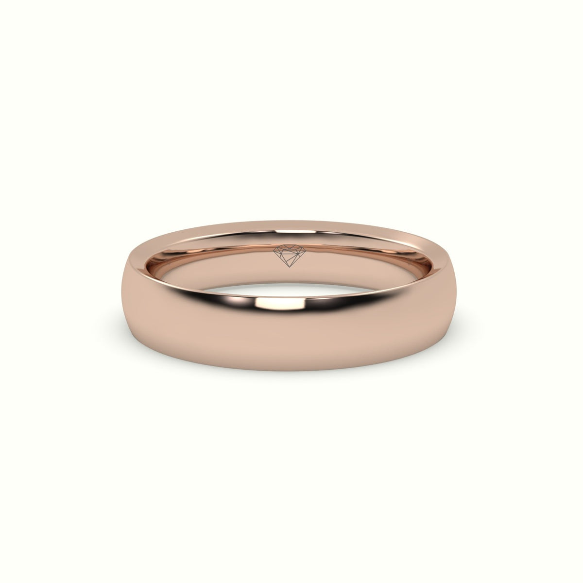 Concave Women'S Wedding Rings — Rose Gold