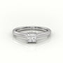Princess Cut Diamond Solitaire Engagement Ring — White Gold