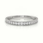 Round Cut Diamond Channel Setting Half Eternity Wedding Band — White Gold