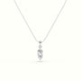 Marquise Cut Solitaire Diamond Pendant — White Gold