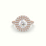 Round Cut Diamond Halo Engagement Ring — Rose Gold