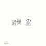4 Prong Round Lab-Grown Diamond Stud Earrings - Free Setting 18K White Gold