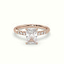 Radiant Cut Diamond Pave Engagement Ring — Rose Gold