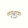 Asscher Cut Diamond Solitaire Engagement Ring — Yellow Gold