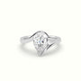 Pear Diamond Tension Engagement Ring — White Gold