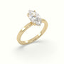Marquise Cut Hidden Halo Engagement Ring — Yellow Gold