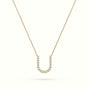 Initial "U" Diamond Necklace - 18k Gold — Yellow Gold