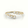 Round Cut Diamond Bezel Setting Open Designer Ring — Yellow Gold