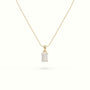 Emerald Cut Solitaire Diamond Pendant — Yellow Gold
