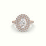Oval Cut Diamond Halo Engagement Ring — Rose Gold