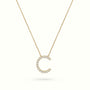 Initial "C" Diamond Necklace - 18k Gold — Yellow Gold