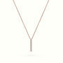 Initial "I" Diamond Necklace - 18k Gold — Rose Gold