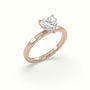 Heart Cut Hidden Halo Engagement Ring — Rose Gold