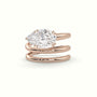 Pear Diamond Solitaire Snake Wrap Engagement Ring — Rose Gold