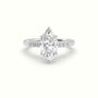 Marquise Cut Diamond Engagement Ring With Side Stones — White Gold