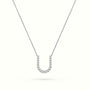 Initial "U" Diamond Necklace - 18k Gold — White Gold