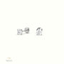 4 Prong Round Lab-Grown Diamond Stud Earrings - Free Setting 18K White Gold