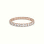 Shared Prong Diamond Wedding Ring — Rose Gold