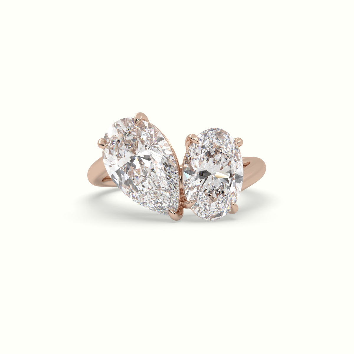 Oval & Pear Toi Moi Ring — Rose Gold